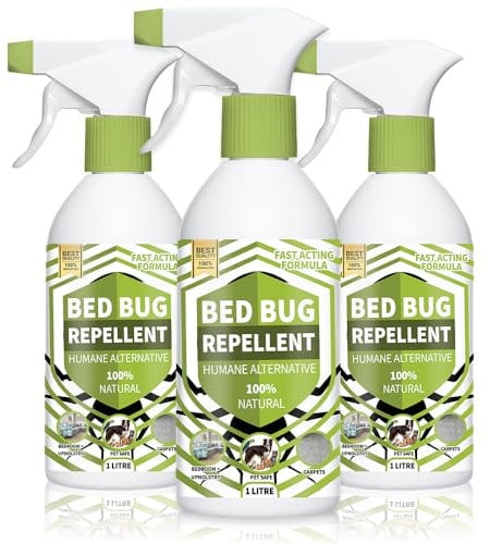 100% Natural Bed Bug Spray – Powerful Plant-Based Formula – Safe for Home, Kids, and Pets – Eco-Friendly, Non-Toxic, Fast-Acting Bed Bug Treatment (500ml)