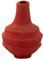 Pot en Papier Maché Flute 25cm Rouge
