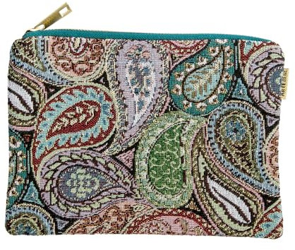 Kosmetiktasche mit Paisley-Muster – Praktisches Etui für Make-up, Schmuck und Accessoires, Reißverschluss und Robustes Design, Größe 22x15cm ARTEBENE