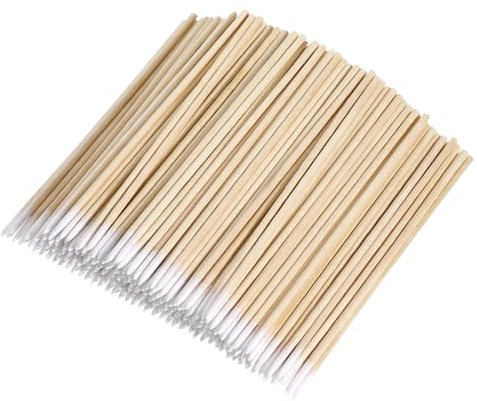 400 Stück Wattestäbchen Holz Spitz Wattestäbchen Applikatoren kleine Wattestäbchen für Tattoo, Augenbrauen, Beauty, Make-up, Nägel