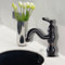 DOKKOME Wasserhahn Bade Retro Waschtischarmatur Messing 360°Schwenkbar Mischbatterie Waschbecken Armatur (Antikes Messing)