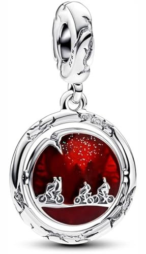 MSPOVOF Leuchtende Schattenwelt Charm 925 Sterling Silber 5A Zirkonia Anhänger für Armband Halsketten Schmuck Geschenk für Damen Frauen