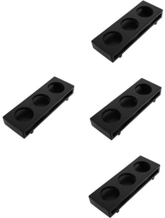 FRCOLOR 4 Stück Tablett mit ätherischen Ölen Holzhalter für ätherische Öle Ölbehälter für ätherische Öle Nagellackständer Organizer für Farbflaschen Nagellack-Präsentationsständer Black