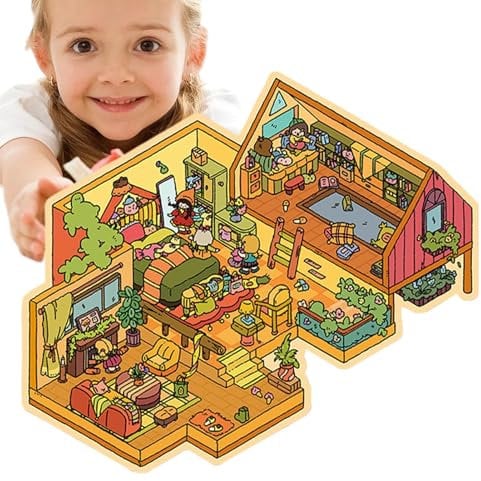 Szenenaufkleber, Aufkleber für Heimszenen,Handwerks-Abziehbilder, Miniatur-Aufkleber - Kunst des Sammelns für Kinder Erwachsene EIGENE LIEBE Ihre Dekoration für Tochter für Tochter, Mitglieder von c