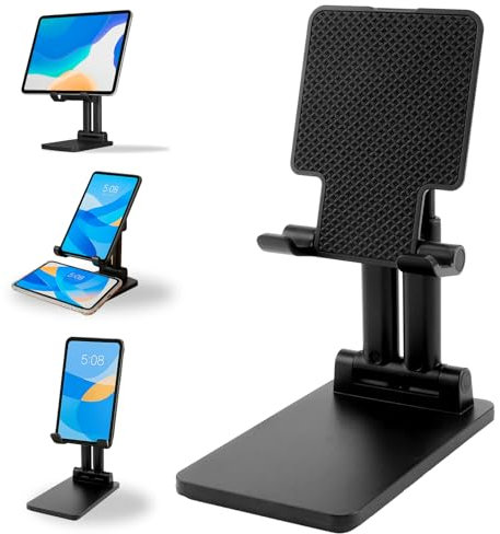 Portable Monitor Stand, Adjustable Desktop Tablet Stand Foldable Desktop Tablet Sturdy Tablet Holder Must Have Office Accessories Compatible with Monitor iPad Tablets Mobile Devices 4.7-12.9 Tablets