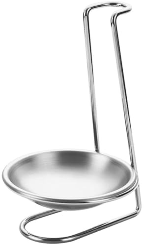 HiyyFloy Stainless Steel Single Ladle Holder Vertical Spoon Rest Cooking Utensils Stand with Bowl