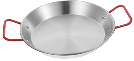 MUCKLILY Edelstahl Bratpfanne Flacher Boden Brathähnchen-spaghettipfanne Küchenhelfer Aus Hochwertigem Material Antihaftbeschichtung Für Einfaches Lösen Gleichmäßige Wärmeleitung