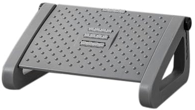 Fegtrtyoa Office Foot Rest, Foot Stool Removable Massage Roller Portable, Ergonomic Desk Footrest Gray