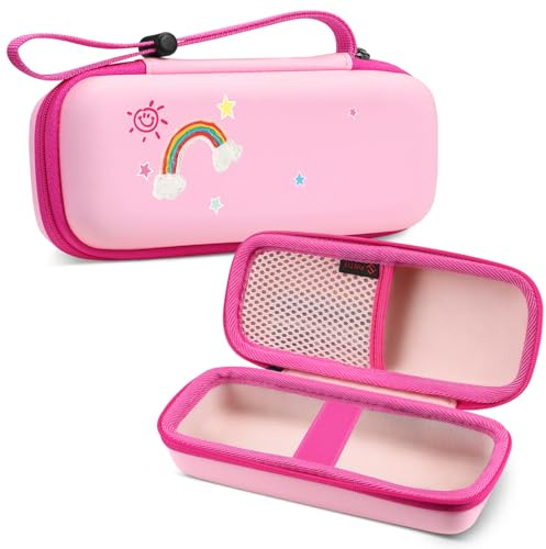 FINTIE Hülle für 3Doodler Start+ Essentials (2024/2023) 3D-Druckerstift für Kinder – Hartschalen-Organizer mit Trageband für Druckfilament-Nachfüllungen und USB-Ladegerät (nur die Hülle), Rosa
