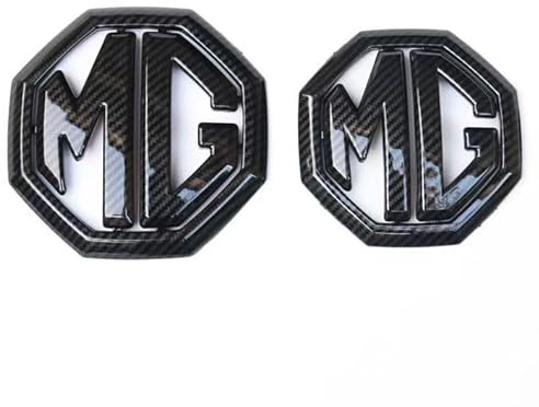 genmaimeifumu Auto Emblem Aufkleber Logo für MG ZS 2017-2025, Emblem Logo Auto Aufkleber Selbstklebende Logo Sticker Dekoration Abzeichen Stickers Wasserdicht Ersatz Zubehör,Carbon Fiber Pattern