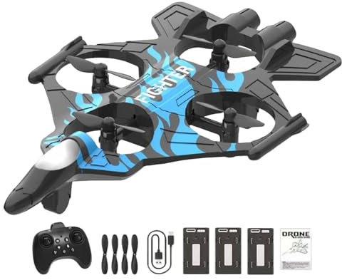1 Fixed-Wing Radio Controlled Airplane, Lightweight EVA Foam Jet Plane with, Suitable for Children, Collectors, And Display, blue with 3 Battery