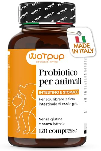 PROBIOTICI PER CANI di Alta Qualità, Fermenti Lattici Cani e Gatti Diarrea | Funzione Digestiva per Flora Intestinale, Contrasta Prurito e Allergie. Sviluppato da Veterinari, Made in Italy - 4 MESI