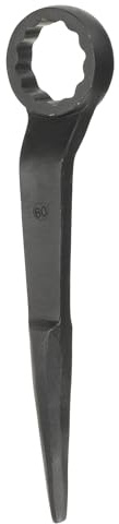 QUARKZMAN Einseitiger Ringschlüssel 60mm 45# Stahl Schwarzmetrischer Schlagschlüssel Versetzter Einseitiger Ringtyp Schlag-Handschlüssel Mit Spitzem Ende Für Reparatur Und Wartung Schwarz