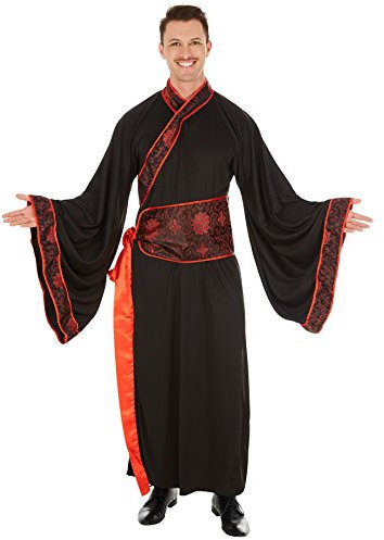 TecTake dressforfun Déguisement d’Homme Asiatique | Costume d’Extrême Orient | Kimono Long (XL | no. 301043)