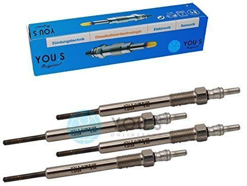 YOU.S Original 1826357 Glühkerzen Länge 120 mm Spannung 4.4 V (4 Stück)