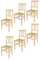 t m c s Tommychairs - 6er Set Stühle Artemisia für Küche und Esszimmer, robuste Struktur aus poliertem Buchenholz, unbehandelt und 100% natürlich, Sitzfläche aus echtem Stroh