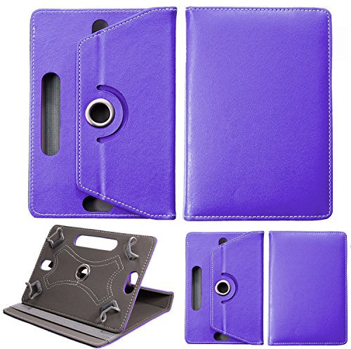 Universal 8.0 inch Tablet Case, Multi-Angle Stand Flip Printed Wallet Case Fits All 8.0 Inch Samsung, Lenovo, Acer, Huawei, Sony, Apple, Toshiba Android Tablets tab devices (Purple)