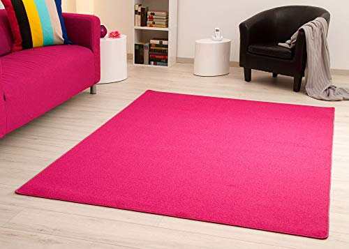 Steffensmeier Kurzflorteppich Cambridge Young | Teppich für das Wohnzimmer, Jugendzimmer in, Pink, Größe: 80x300 cm