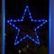 Lights4fun Christmas Indoor Light Up Star Window Decoration with 40 Blue LEDs Battery Operated Timer 35cm