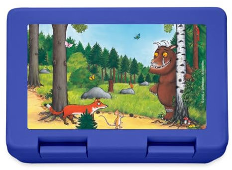 Spreadshirt Der Grüffelo mit Maus und Fuchs im Wald Brotdose Lunchbox, One size, Royalblau