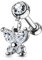 beyoutifulthings Knorpel 1 Ohr-stecker Schmetterling Anhänger Zirkonia Clear Silber Cartilage Piercing-s Tragus Edelstahl Schraub-Verschluss