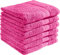REDBEST Handtuchset, Frottierset 6er-Pack Chicago pink Größe 50x100 cm - saugstark, strapazierfähig, ideal für Reisen, Sport (weitere Farben)