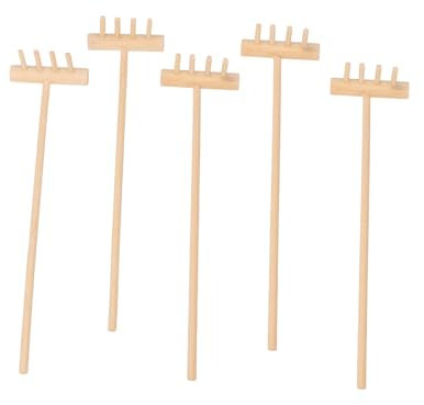 Healifty Mini Zen Sand Rakes Bamboo Rake Tool Fairy Garden Rake Feng Shui Decoration For Home Office Table