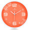 Lafocuse 30cm Reloj de Pared Naranja Vibrante Silencioso, Números 3D Grande Moderno, Fácil de Leer, sin Tic TAC Decorativo Cocina Dormitorio Salon