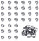 Wokape 50 fascette stringitubo a orecchio singolo 10,3-12,8 mm, in acciaio inox 304 PEX Pinch Morsetti Cinch Anelli Strumento di crimpatura Stepless Fascetta per il fissaggio di tubi e automobilistici