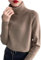 JJzex Pull en Cachemire pour Femme à col roulé et Manches Longues - Idéal pour l’Automne et l’Hiver, Kaki, XL