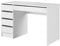 Furniture24 Schreibtisch Ada mit 5 Schubladen Weiß matt