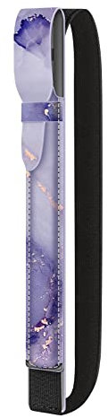 Fintie Halter Kompatibel mit Apple Pencil Pro/USB-C & Apple Pencil 1./ 2. Gen, Kunstleder Stift Hülle mit USB-Adapter-Tasche kompatibel mit iPad Hülle, Lila Marmor