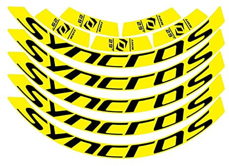 Bike di montagna for mountain bike for mountain bike S.Y.N.C.R.O.S Adesivo set di ruote Mtb Decali delle decalcomanie del cerchio decalcomanie for biciclette 27,5 pollici e 29 pollici accessori for bi