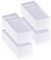 ROW&LINE® – Organizer Set – 11 extra hohe Fächer für T-Shirts, Pullover & Unterwäsche – Organisationsboxen aus Stoff – strapazierfähig & abwaschbar für Kleiderschrank & Schublade – weiß – Size: 4x L