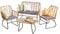 Neo Garden Patio Furniture Wicker Rattan Chair Table Sofa Outdoor Indoor Balcony Conservatory Cushion Set (Dark Grey)