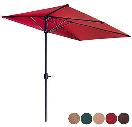 Patio, Ombrelloni da esterno, Ombrelloni da giardino, Ombrello a mezza parete, Manovella, 5 costole, Per ombrellone da terrazza/erba/spiaggia/pesca good