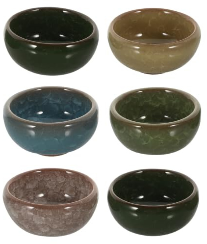 Mikinona 6 Stück Keramikschalen Für Ätherische Öle Halter Für Schönheitssalon Und Massage Glatte Oberfläche Mischschalen Für Ätherische Öle Dekorative Kleine Schalen Für Spa Anwendungen