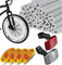 Guidre Rückstrahler Fahrrad mit Accessoires Fahrrad-Zubehör,Fahrrad Reflektoren vorne und hinten,1bicycle Bell+1stk Reflektoren Vorne+1stk Hinten (72 reflektierende Speichen +6)