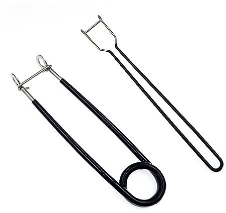 2 Stück Fishing Rachen-Sperre Raubfisch, Fischmaulspreizer Kiefer Spreizer mit Fischhaken-Entferner, Salzwasser FrischwasserAngelzubehör, Schwarz