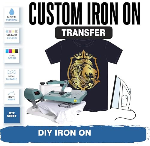 Heat Transfers Ready to Press - 3 Inch Pocket Size - Custom Iron on Heat Press Transfer - Personalised Iron on T-Shirt Garments - Iron-on Vinyl Logo Patch DTF Print