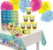 Party-Set Kindergeburtstag Geburtstag Auswahl Mädchen & Jungen Party-Zubehör Geschirr Luftballon (Spongebob Schwammkopf) Mehrfarbig