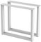 BK Styl 2 Stück Tischbeine aus Metall U-Form | Tischgestell aus 80x40mm Profilen | Tischkufen Tischfüße Möbelbeine für Schreibtische & Esstische (815x720mm White)