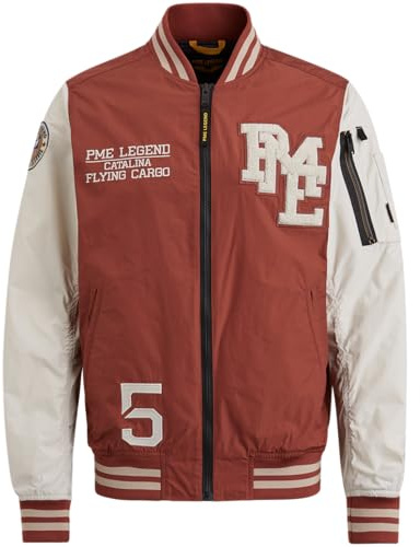 PME Legend Herren Bomber Jacke Rot/Beige L