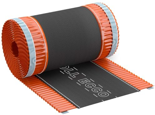 KAUFDACH® ROLL ECCO Firstband 5lfm Firstrolle Dachfirst Gratrolle Dachfirst RAL8004 (Ziegelrot) (Firstband - Breite 390 mm)