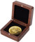 PH PandaHall Münzen-Display-Box Quadratische Herausforderung Medaille Münze Vitrine Box Walnuss-Münzpräsentationsbox Halter Samt innen Geschenkbox Aufbewahrungsbox 6.8cm