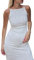 Mumuj Damen Einschulung Mutter Wickelkleider Women Sommermode Solid Line Sexy Einfarbig Slim Fit Freizeitkleid Damskie Schickes Midnights Outfits Women (White, M)
