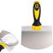 ZYEKIU Couteau a Enduire, Spatule Enduit Acier Inoxydable, Grattoir Arc, Couteau Enduit avec Poignée en Silicone, pour Cloison Sèche, Plafond, Réparation de Carrelage, Retrait de Papier Peint