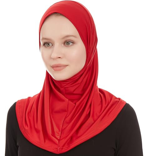 Ayisah Hijab Kopftuch Damen Muslimisch - Bordeaux Instant Kopftuch - Ready To Wear Schal - One Piece Amira Hijab Schal - Kopftücher Für Damen
