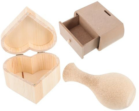 SHINEOFI 1 Satz Schmuckschatulle Aus Holz Deckel Korb Favorisieren Faltbar Mittelstücke Holzspielzeug Holzspielsachen Holzboxen Für Holzleim Vasen Selber Machen Vasen Aus Holz 3st