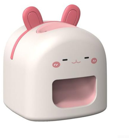 Schiaccianoci elettrico automatico per semi di girasole con sistema a quattro fori in plastica ABS, design per casa, cucina, feste, uso bianco, giallo, rosa (lepre)